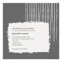 Invitación gris de la despedida de soltero de la p