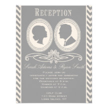 Invitación gris de moda de la recepción de Chevron