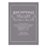 Invitación gris moderna de la recepción