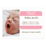 Invitación hábil del nacimiento del Nametag para l Tarjetas Postales