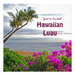 Invitación hawaiana del fiesta de Luau
