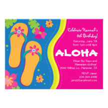 Invitación hawaiana del fiesta de Luau