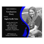 Invitación horizontal de la foto de la graduación 