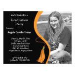Invitación horizontal de la foto de la graduación 