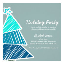 Invitación incompleta del árbol de navidad de la t