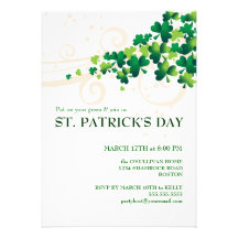 Invitación irlandesa del fiesta del trébol del día