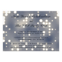 Invitación ligera elegante del fiesta del Año Nuev