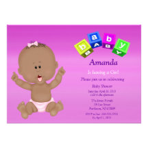 Invitación linda de la ducha de los bloques del be