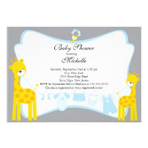 Invitación linda de la ducha del muchacho de la ji