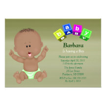 Invitación linda de la fiesta de bienvenida al beb