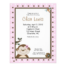 Invitación linda de la fiesta de bienvenida al beb