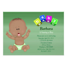 Invitación linda de la fiesta de bienvenida al beb