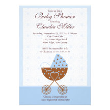 Invitación linda de la fiesta de bienvenida al beb