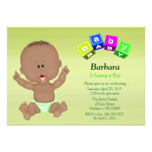 Invitación linda de la fiesta de bienvenida al beb