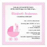 Invitación linda de la fiesta de bienvenida al beb