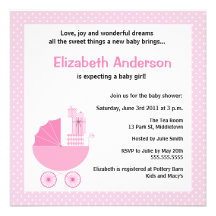 Invitación linda de la fiesta de bienvenida al beb