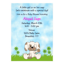 Invitación linda de la fiesta de bienvenida al beb