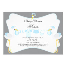 Invitación linda de la fiesta de bienvenida al beb