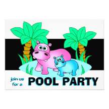 Invitación linda de la fiesta en la piscina de los