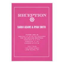 Invitación linda de la recepción nupcial del rosa 