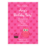 Invitación linda del cumpleaños del búho