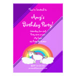 Invitación linda del cumpleaños del unicornio