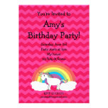 Invitación linda del cumpleaños del unicornio