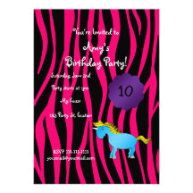Invitación linda del cumpleaños del unicornio