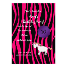 Invitación linda del cumpleaños del unicornio