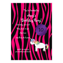 Invitación linda del cumpleaños del unicornio