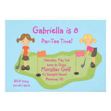 Invitación linda del fiesta de los chicas del mini