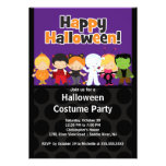 Invitación linda del fiesta del traje de Halloween