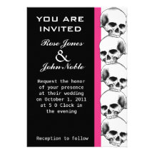 Invitación (magenta) del boda del ébano de los crá