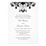 Invitación magnífica 1 (blanco) del boda del salón