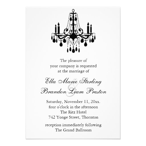 Invitación magnífica 2 (blanco) del boda del salón