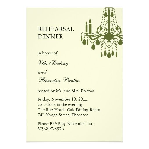 Invitación magnífica de la cena del ensayo del sal