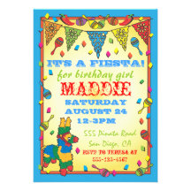 Invitación mexicana de la fiesta de cumpleaños del