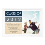 Invitación moderna de la graduación de la foto - a