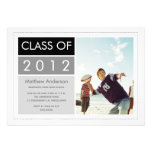 Invitación moderna de la graduación de la foto - n