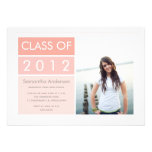 Invitación moderna de la graduación de la foto - r