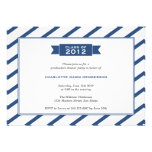 Invitación moderna de la graduación de la raya de 