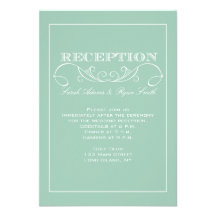Invitación moderna de la recepción nupcial de la m