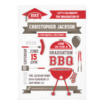 Invitación moderna del Bbq de la gradación