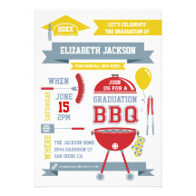 Invitación moderna del Bbq de la gradación