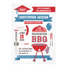 Invitación moderna del Bbq de la gradación