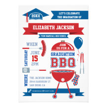 Invitación moderna del Bbq de la gradación