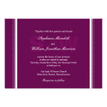 Invitación moderna del boda del ciruelo del monogr