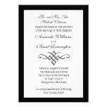 Invitación moderna del boda del monograma en blanc