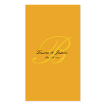 INVITACIÓN MODERNA GELB DEL BODA DE LA INICIAL DEL TARJETA DE VISITA