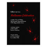 Invitación moderna negra del gótico de Halloween d